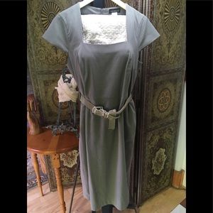 Gray short sleeve women’s work dress